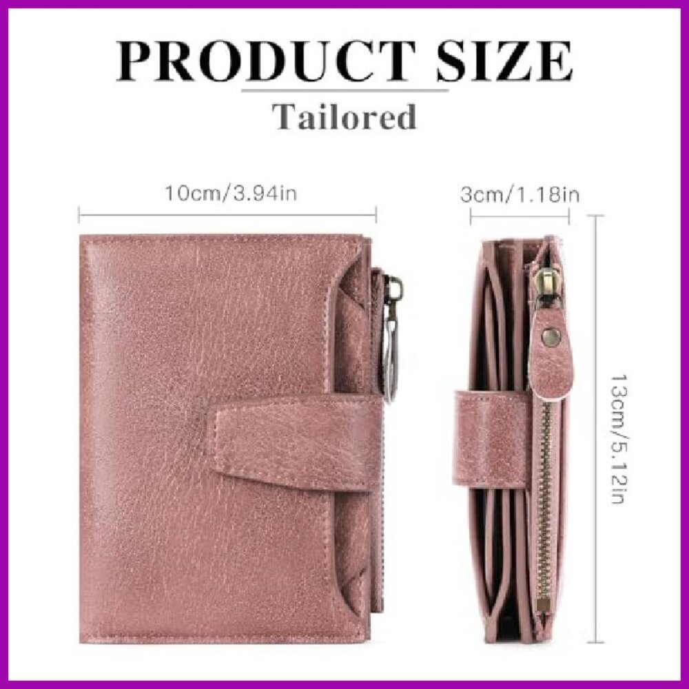 Compact RFID Blocking Leather Bifold Wallet with 14 Card Slots - Picture 4 of 8